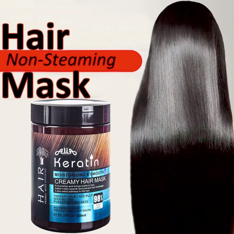 Alia Keratin Hair Conditioner Moisturizing Smooth Non Steaming Creamy Hair Mask(500 Ml)