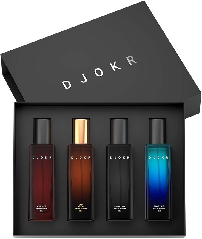 Djokr Perfume For Men Gift Set Pack Of 4X20 Ml , Premium Luxury Long Lasting Fragrance Eau De Parfum  –  80 Ml(For Men)