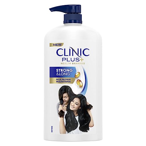 Clinic Plus Strong & Long Shampoo 1 L, With Milk Proteins & Multivitamins for Healthy and Long Hair – Strengthening Shampoo for Hair Growth