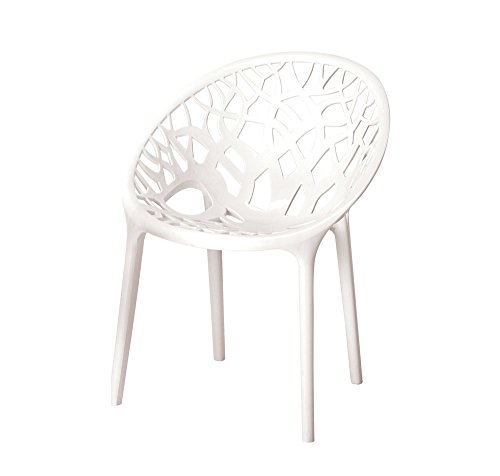 Nilkamal CRYSTALPP Plastic Mid Back Chair | Chairs for Home| Dining Room| Bedroom| Kitchen| Living Room| Office – Outdoor – Garden | Dust Free |100% Polypropylene Stackable Chairs
