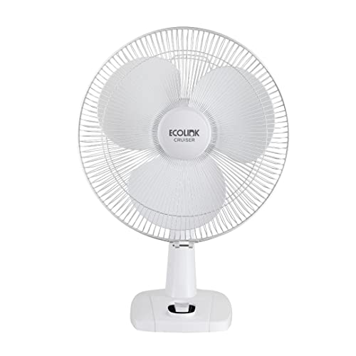 Ecolink Cruise High Speed 400Mm Table Fan (White), Pack Of 1