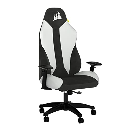 Corsair TC70 Remix Gaming Chair – White (Relaxed Fit, Leatherette & Soft Cloth Fabric Exterior, Built-in Foam Lumbar Support, Highly Adjustable Armrests, 105° Reclining Seat) – CF-9010040-WW