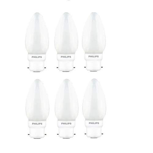 Philips Led Deco White 0.5W Glass Candle (Pack Of 6)