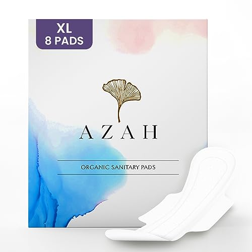 Sanitary Pads For Women By Azah (Pack Of 8 Xl) 100% Organic Sanitary Pads For Women High Absorption Cotton Sanitary Pads For Women Soft And Rash Free Sanitary Pad