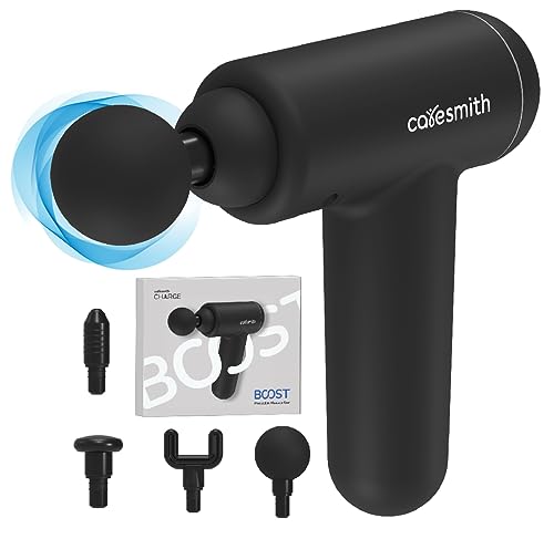 Caresmith Charge Boost Massage Gun | True Percussion Large Torque motor | 3200 strokes per min | 4 Heads | Deep tissue percussion body massager machine for pain relief