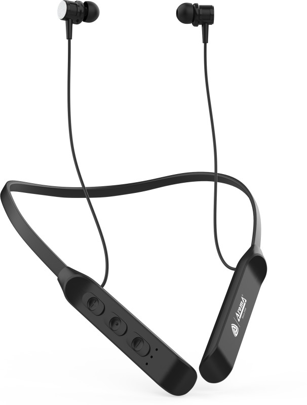 Aroma Nb120 Tehalka 40 Hours Playing Time Dual Pairing Bluetooth Neckband Earphone Bluetooth Headset(Black, Silver, In The Ear)