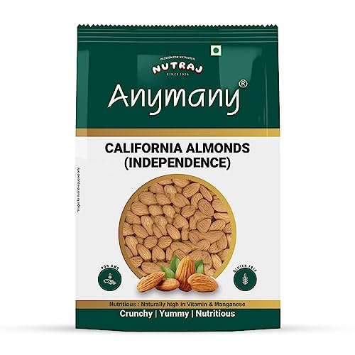 Nutraj ANY MANY 100% Pure Raw California Almonds 1Kg | Dried | Nutritious & Delicious | Premium Badam Giri | High in Fiber | Rich in Vitamin E & Manganese (Anymany California Almond) (1kg)