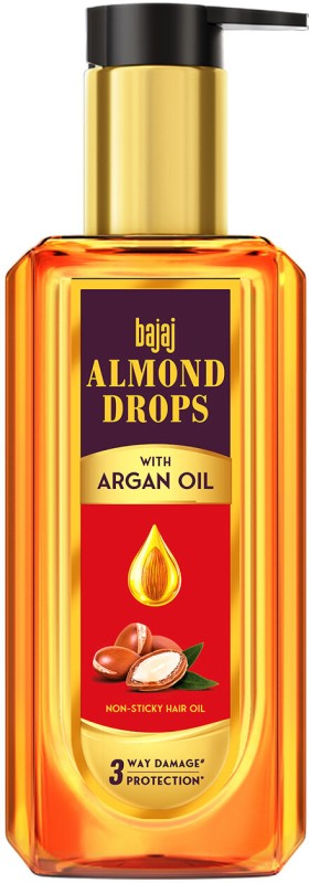 Bajaj Almond Drops Non Sticky , With Almond & Argan For Damage Protection Hair Oil(200 Ml)