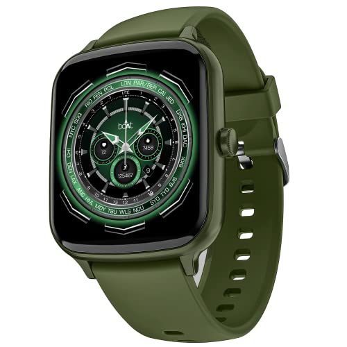 boAt Wave Style Call Smart Watch with Advanced BT Calling Chip,DIY Watch Face Studio, Coins, 1.69″ HD Display, Health Ecosystem, Live Cricket Scores, Quick Replies, HR & SpO2(Olive Green)
