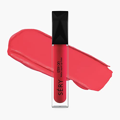 Sery Stay On Matte Liquid Lipstick, Highly Pigmented, Non-Transfer, Smudge Proof, Long Lasting, Enriched With Vitamin E Lip Color, Mauvelous, Lso-20, 5Ml