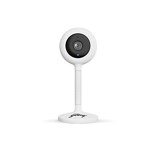 Godrej Security Solutions WiFi 1080p FHD 2MP 110° Viewing Area Security Camera, White