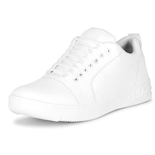 Kraasa Lace Up Sneaker,Casual Shoe for Men White5 UK 8