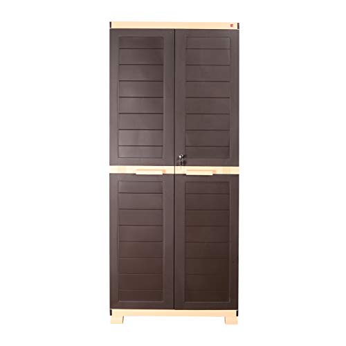 Cello Canton Cupboard For Storage (Biscuit Brown)