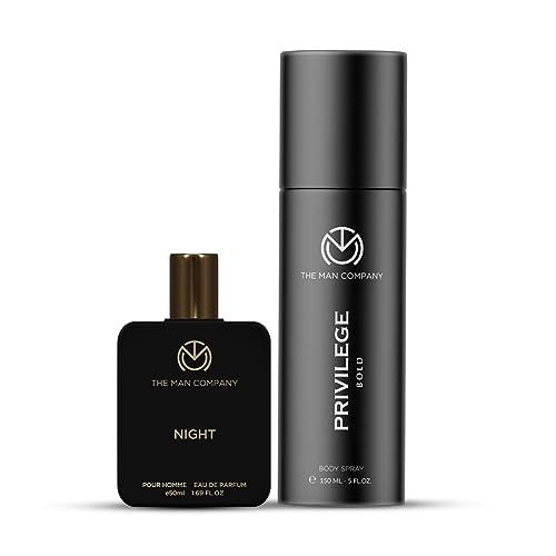 The Man Company Night Perfume For Men – 50Ml & Bold Body Spray – 150Ml Gift Set | Premium Long-Lasting Fragrance | Rakhi Gift For Brother