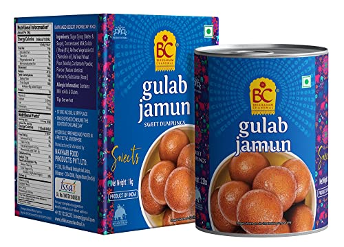 Bhikharam Chandmal Gulab Jamun Tin Sweets- Open & Eat – Indian Sweets – 1 Kg – 14 Pieces