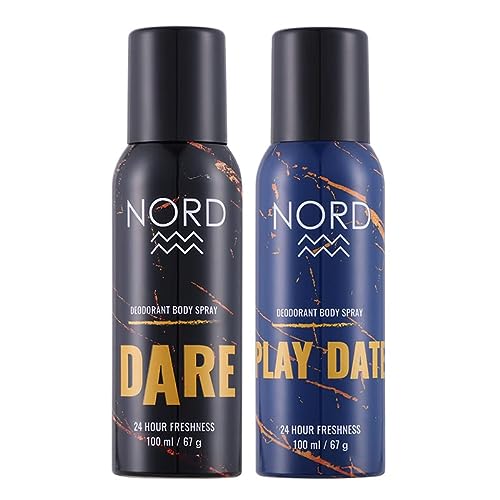 Nord Deodorant Body Spray For Men – Dare And Play Date 100 Ml (Pack Of 2)