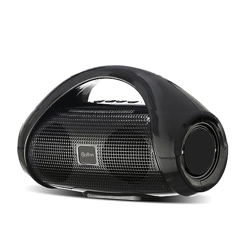 Ptron Newly Launched Fusion Go 10W Portable Bluetooth Speaker With 6Hrs Playtime, Immersive Sound, Auto-Tws Function, Supports Bt/Usb/Sd Card/Aux Playback & Lightweight (Black)