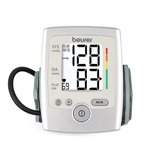 Beurer Bm35 Fully Automatic Digital Blood Pressure Monitor (Grey) | Large Display, Cuff Wrapping Guide, Risk Indicator | Memory Feature With Pulse Rate Detection | 5 Yr Warranty