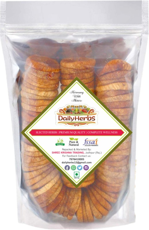 Dailyherbs Anjeer | Dry Figs (Small Size) Figs(1 Kg)