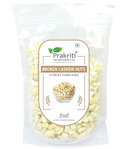 Prakriti Naturals Cashews Nuts Broken 4 Pieces – | Kaju Tukadi 400Gm