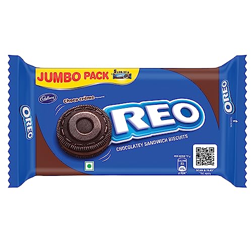 Oreo Cadbury Chocolate Flavour Crème Sandwich Biscuit, 481.25 G Jumbo Pack