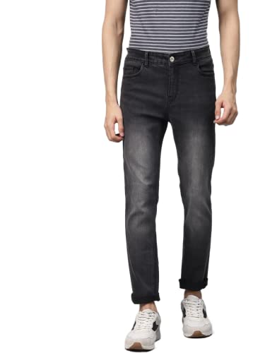 Hubberholme Men Slim Fit Casual Denim Fabric Comfortable Stretchable Jeans, Color – Granite Black, Size – 34, (Model Name: 2881-34)