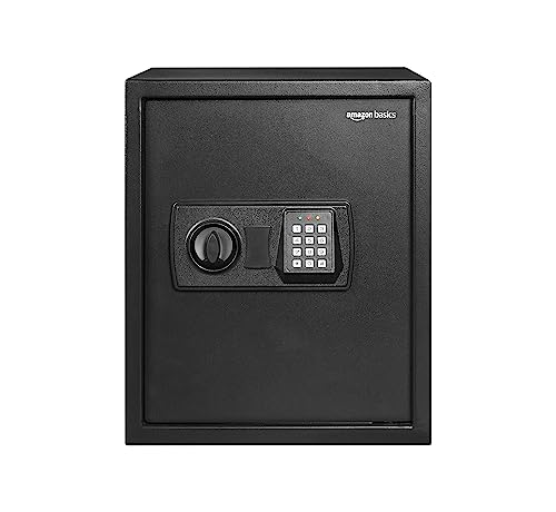 Amazon Basics Digital Safe For Home With Electronic Keypad Locker, 43L, Black