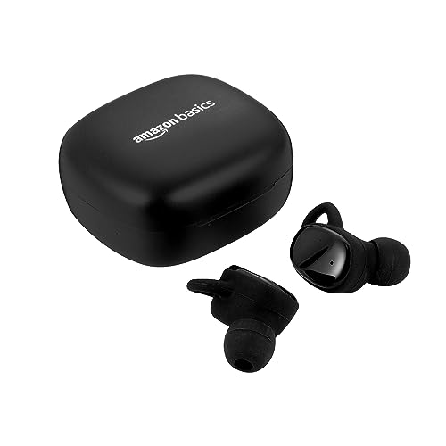 Amazon Basics True Wireless In-Ear Earbuds With Mic, Low-Latency Gaming Mode (Up To 50 Ms), Touch Control, Ipx7, Bluetooth 5.0, Up To 42 Hours Play Time, Voice Assistance And Fast Charging (Black)