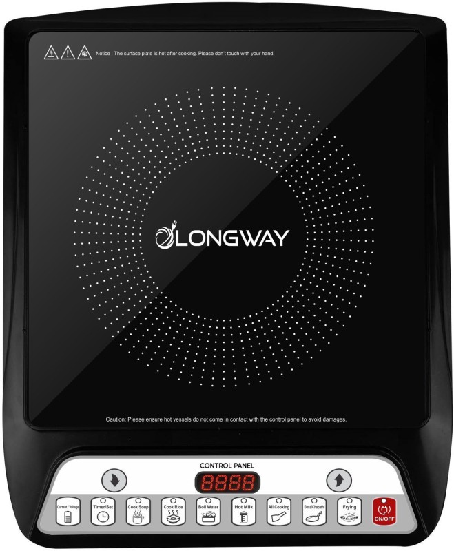 Longway Elite Plus Ic 2000 W Induction Cooktop(Black, Push Button)
