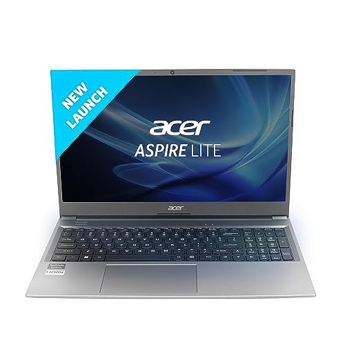 Acer Aspire Lite 12Th Gen Intel Core I3-1215U Premium Metal Laptop (8Gb Ram/512Gb Ssd/Windows 11 Home) Al15-51, 39.62Cm (15.6″) Full Hd Display, Metal Body, Steel Gray, 1.59 Kg