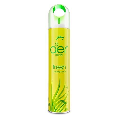Godrej Aer Spray | Room Freshener For Home & Office – Fresh Lush Green (220 Ml) | Long-Lasting Fragrance