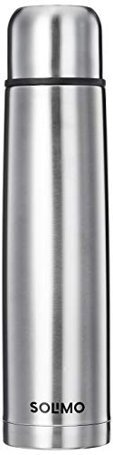 Amazon Brand – Solimo Stainless Steel Insulated Bottle With Flip Lid And Cover, 24 Hours Hot Or Cold, 1000Ml