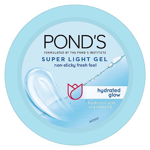 Pond’S Super Light Gel Oil Free Face Moisturizer 100G, With Hyaluronic Acid & Vitamin E For Fresh Glowing Skin & 24 Hr Hydration – Daily Use