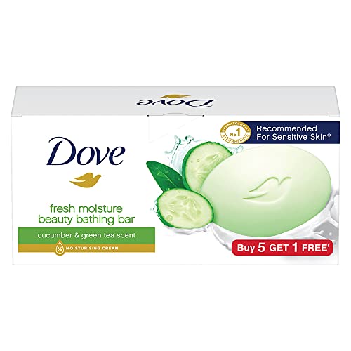 Dove Fresh Moisture Beauty Bathing Bar Makes Skin Soft & Refreshed, 450G (Pack Of 6)