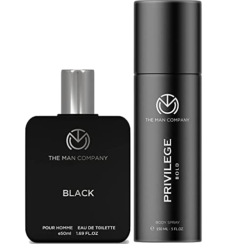 The Man Company Black & Bold Perfume Duo | Premium Long Lasting Fragrance For Him | Gift For Birthday, Anniversary