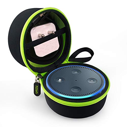 Tizum Travel Portable Hard Case Pouch For Echo Dot (Black)