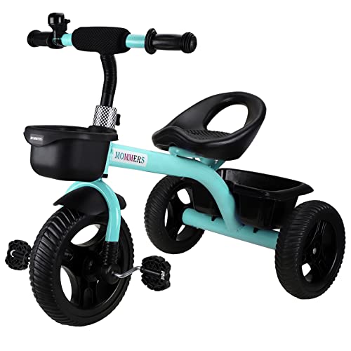 Mommers Minius Tricycle For Kids|Baby Trikes|Tricycle With Dual Storage Basket|Boys|Girls|Age Group 2 To 5 Years Mm_7007 (Sea Green)