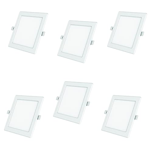Polycab 3W Led Panel Light Scintillate Edge Slim Square Smart Offers Bright Lumination Long Lifespan No Harmful Radiation (Neutral White, 4000K, 6 Pcs, Cut Out: 2.55 Inches)