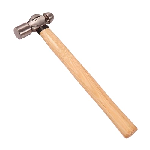 Goodyear Ball Pein Hammer, Hammer Wood Handle, Selected Steel Head Hammer, Metal Ball Pein Hammer With Handle (Silver),Ball Peen Hammer (200)