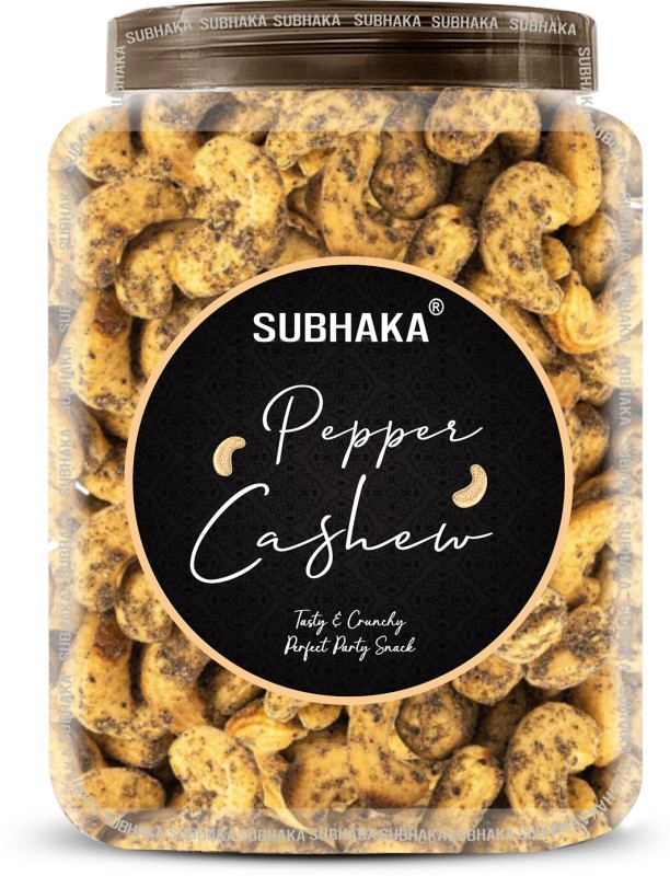 Subhaka Premium Crispy Pepper Cashew | Jumbo Size | Perfect Party Snack | Kaju | Cashews(1 Kg)