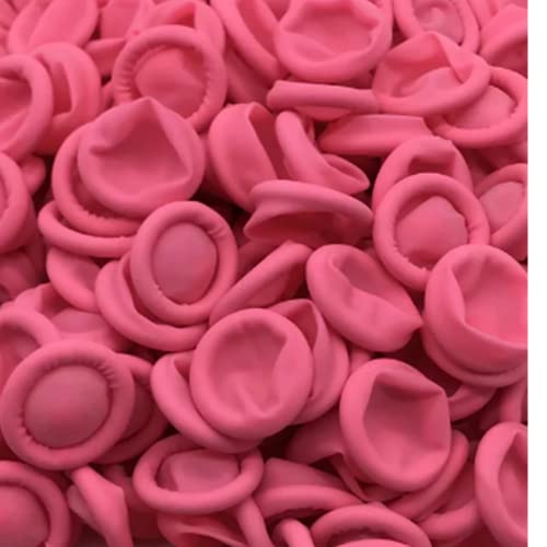 Schofic Anti-Static Esd Safe Chlorinated Disposable Latex Finger Cots [Reusable Rubber Fingertips] 4 Mil Thick – Pink (24)
