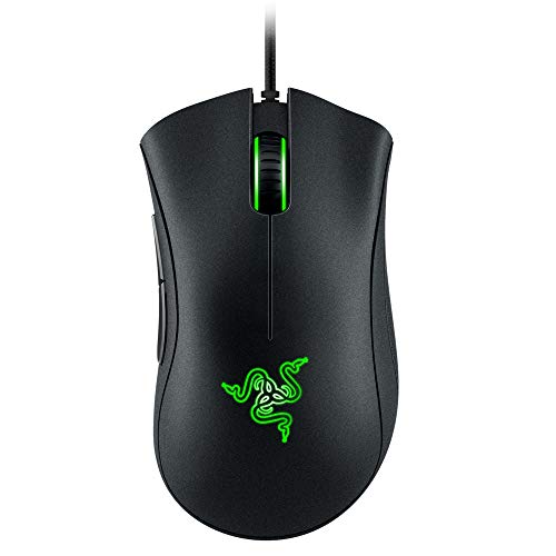 Razer Deathadder Essential Wired Gaming Mouse I Single-Color Green Lighting I 6400Dpi Optical Sensor- Black – Rz01-03850100-R3M1