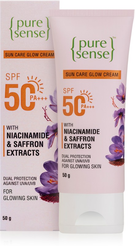 Puresense Sunscreen Glow Cream With Saffron Extract & Niacinamide – Spf 50 Pa+++(50 G)