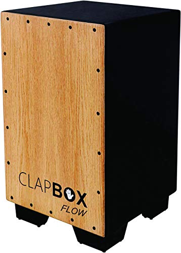 Clapbox Cajon Cb02 Flow -Black, Oak Wood (H:50 W:30 L:30) – 3 Internal Snares