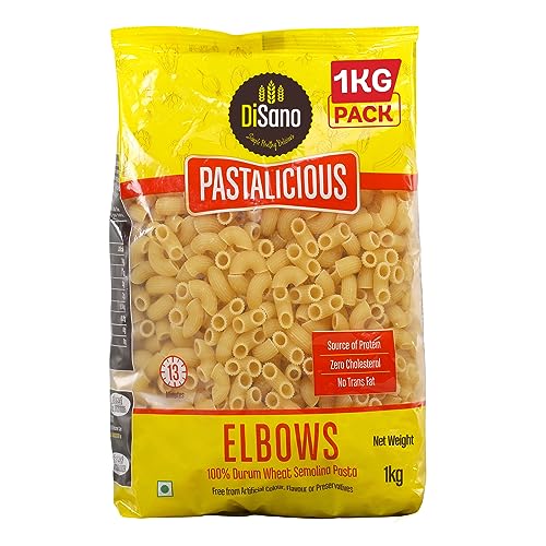 Disano Pastalicious 100% Durum Wheat Macroni Pasta, Elbow, 1Kg