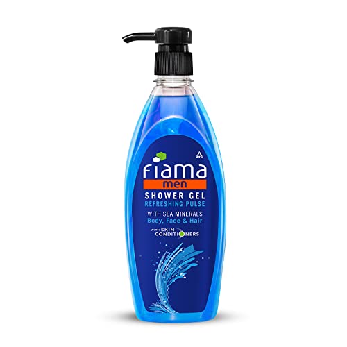 Fiama Men Shower Gel Refreshing Pulse, Body Wash With Skin Conditioners For Moisturised Skin, 500Ml Pump