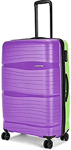 Nasher Miles Nicobar Hard-Sided Polypropylene Check-In Luggage Purple And Green 28 Inch |75Cm Trolley Bag
