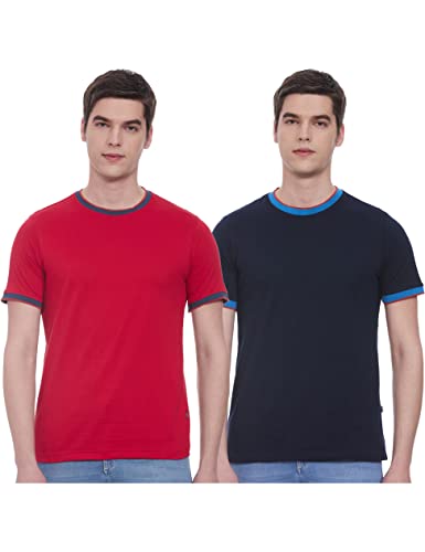 Amazon Brand – Inkast Men’S Regular T-Shirt (Ss20Inktee36_Mineral Red&Irish Navy M)