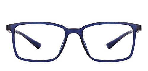 Lenskart Blu | Zero Power Blue Cut Computer Glasses| Gaming Glasses | Anti Glare, Lightweight & Blocks Harmful Rays | Uv Protection Specs | Men & Women | Large | Lb E13737