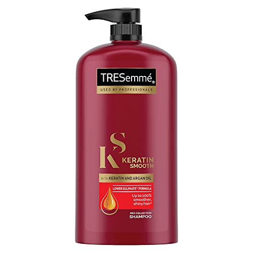 Tresemme Keratin Smooth Shampoo 1 L, With Keratin & Argan Oil For Straighter, Shinier Hair – Nourishes Dry Hair & Controls Frizz, For Men & Women